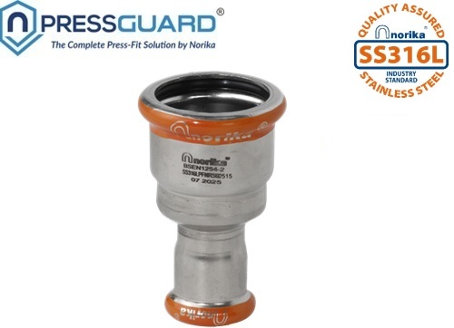 keluli tahan karat 316L press-fit mengurangkan soket